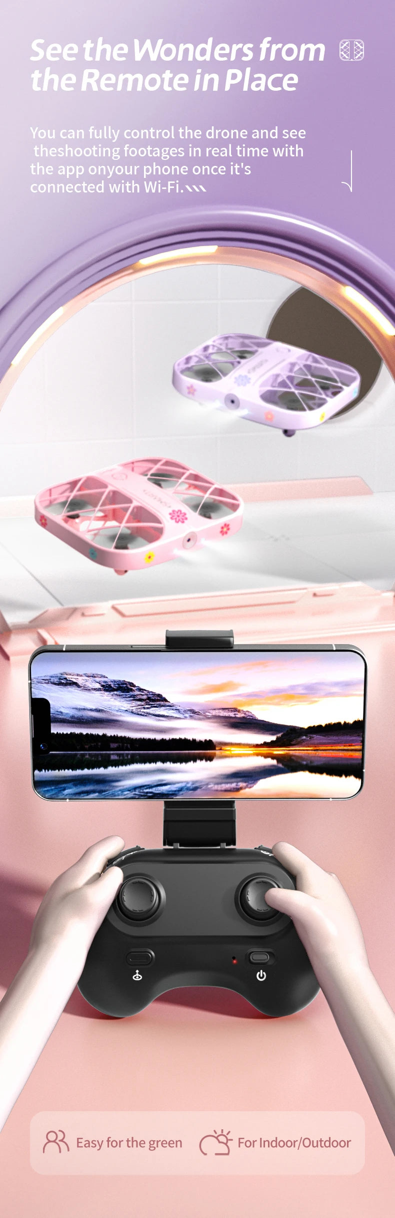Mini Foldable Camera Drone with 8K Resolution - Portable RC Quadcopter Tidesmit