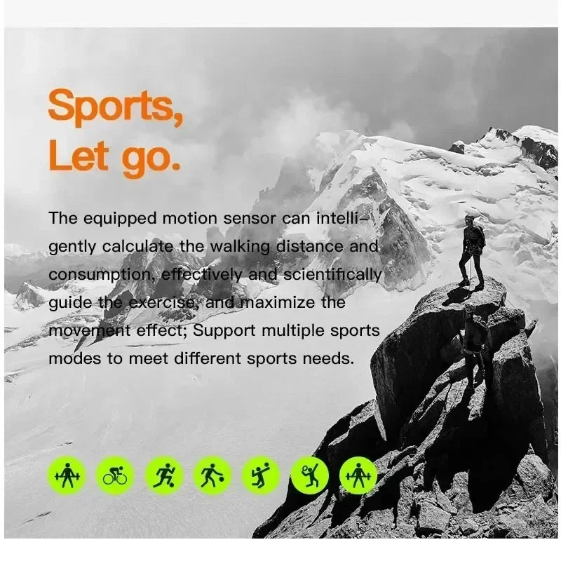 New Waterproof Bluetooth Smart Watch Retina Screen Long Battery Life Heart Rate Monitor 2026 Sports Tracker Smart Watch