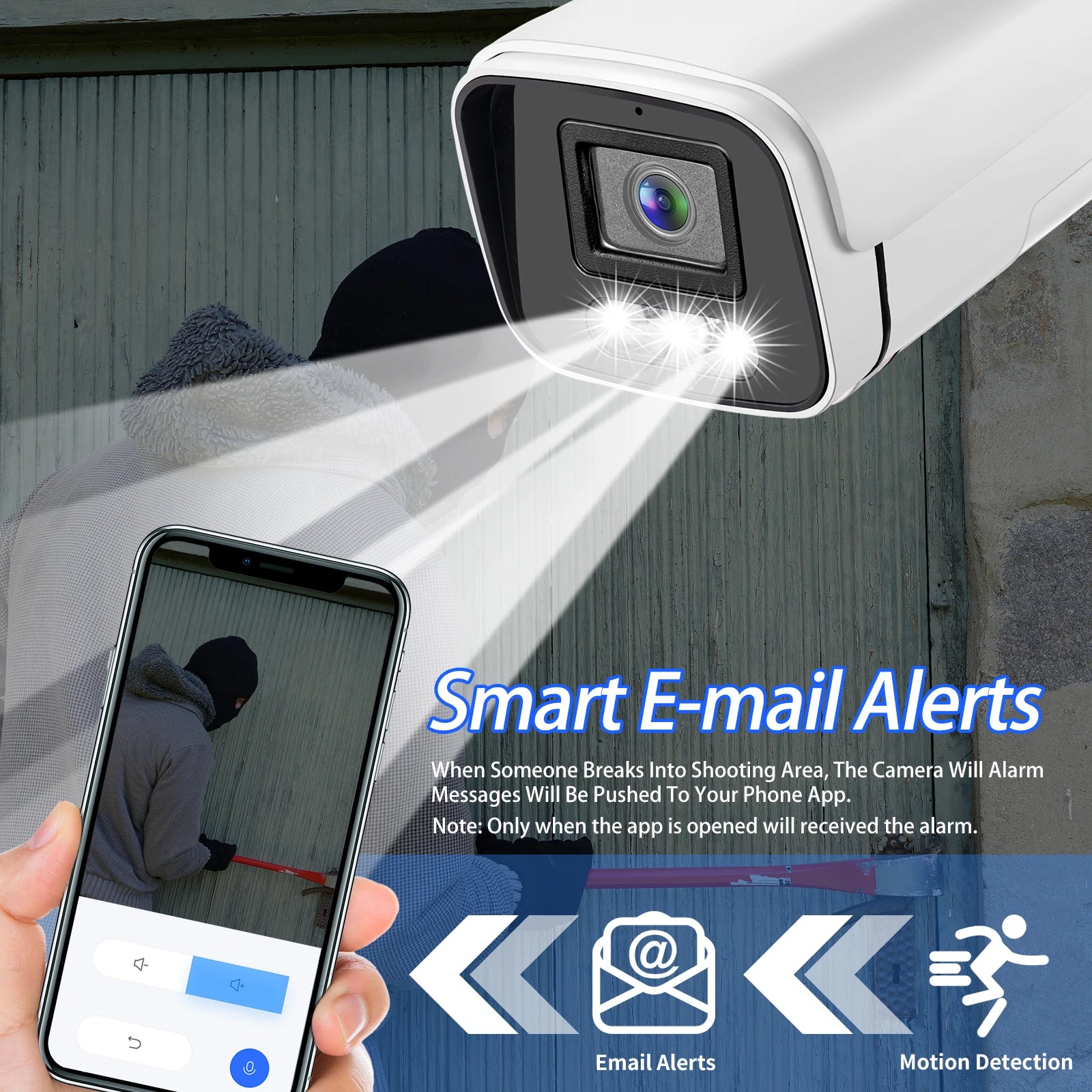 Gadinan Metal Outdoor POE Audio IP Camera Color Night Vision P2P AI Humanoid Alert CCTV Home Security Video Monitoring Linklemo