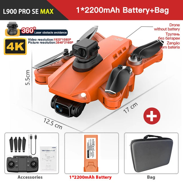 4K GPS Drone with Obstacle Avoidance and FPV Camera | Tidesmit O MAX 1B Bag Tidesmit