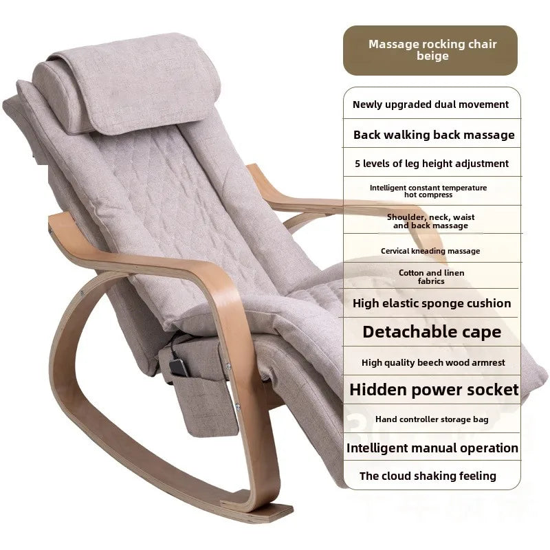 Massage Rocking Chair with Heat Therapy and Electric Reclining - Tidesmit Massage Chairs update brand Tidesmit