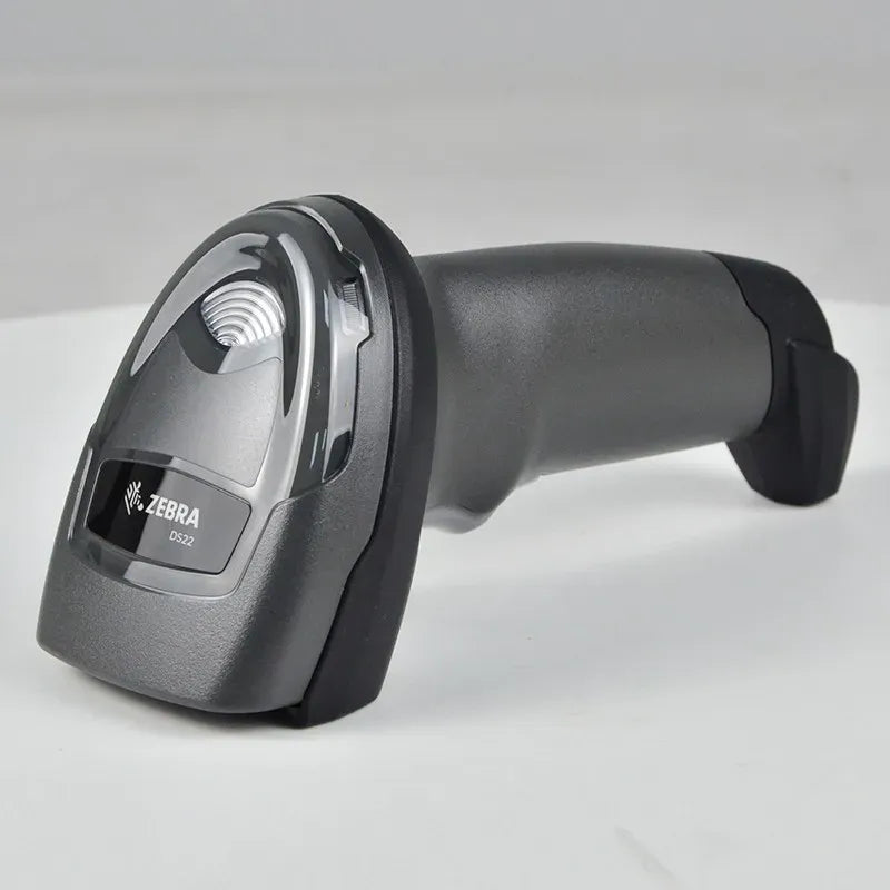 Zebra DS2208 2D wired handheld barcode scanner, black body with scan window