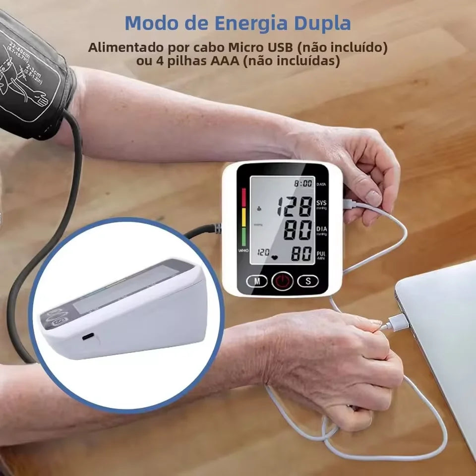 Digital Sphygmomanometer Medical Health Detector Home Upper Arm Blood Pressure Measur Adult kid Pulse Monitor sphygmomanometer