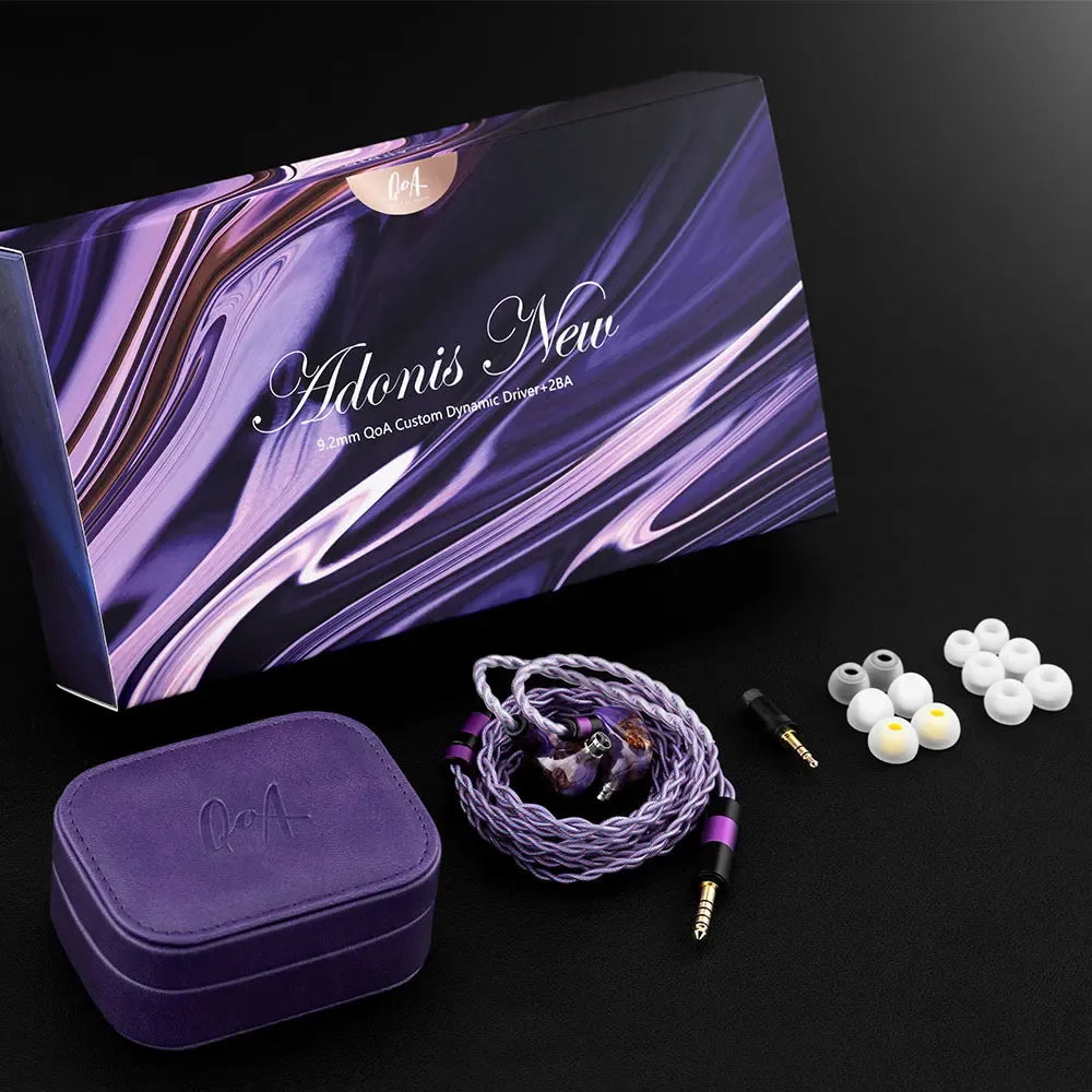 QoA Adonis Hybrid IEMs: 1DD+2BA Wired Earphones by Tidesmit QoA Adonis New Tidesmit