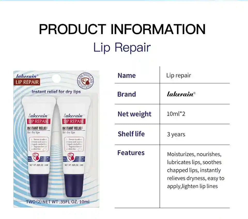 Lip Repair Gel 2pcs - Deep Moisturizing Balm for Dry Lips Lip Care Tidesmit