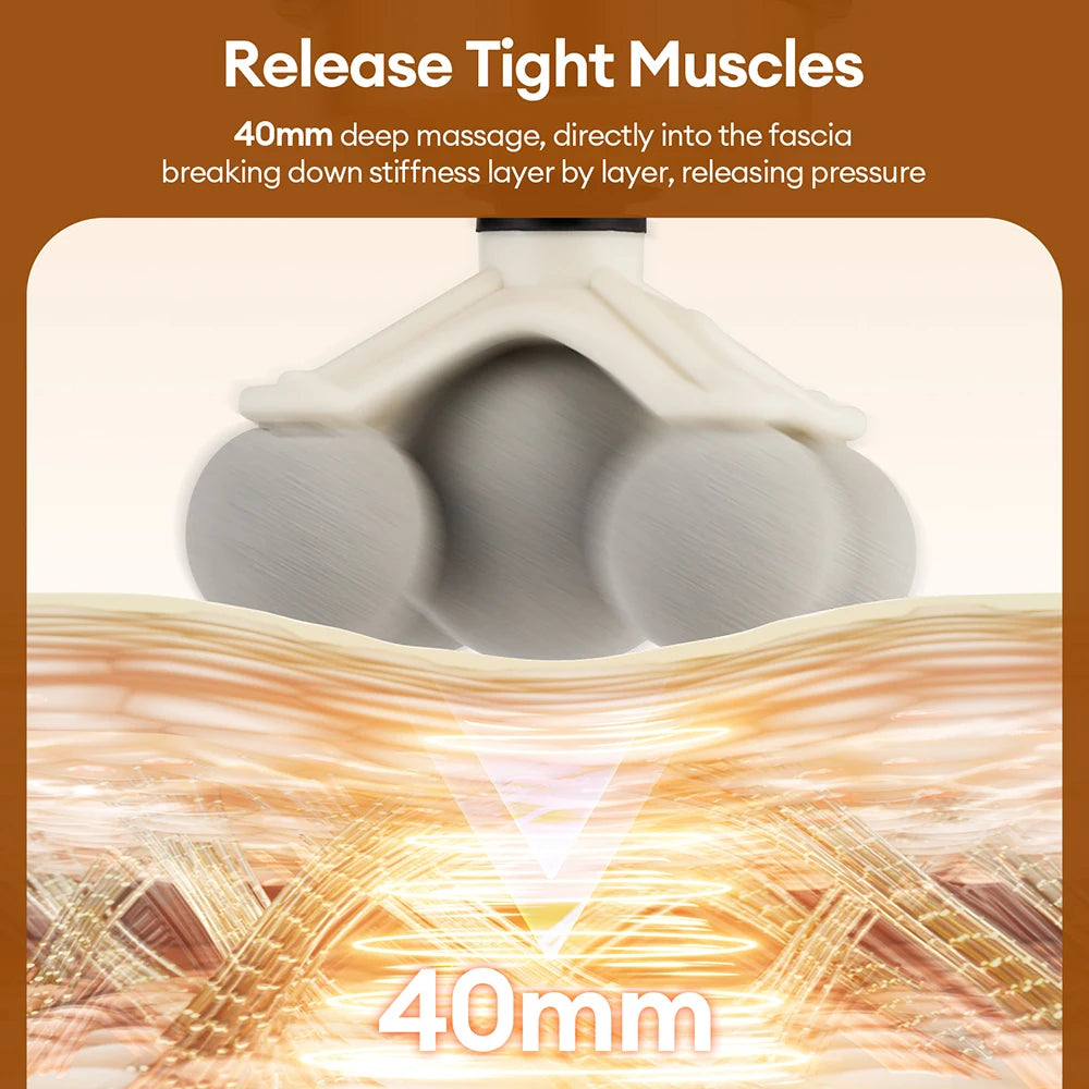 Fascia Massage Gun 99 Speed Deep Tissue Muscle Relief Device Relaxation Treatment Tidesmit