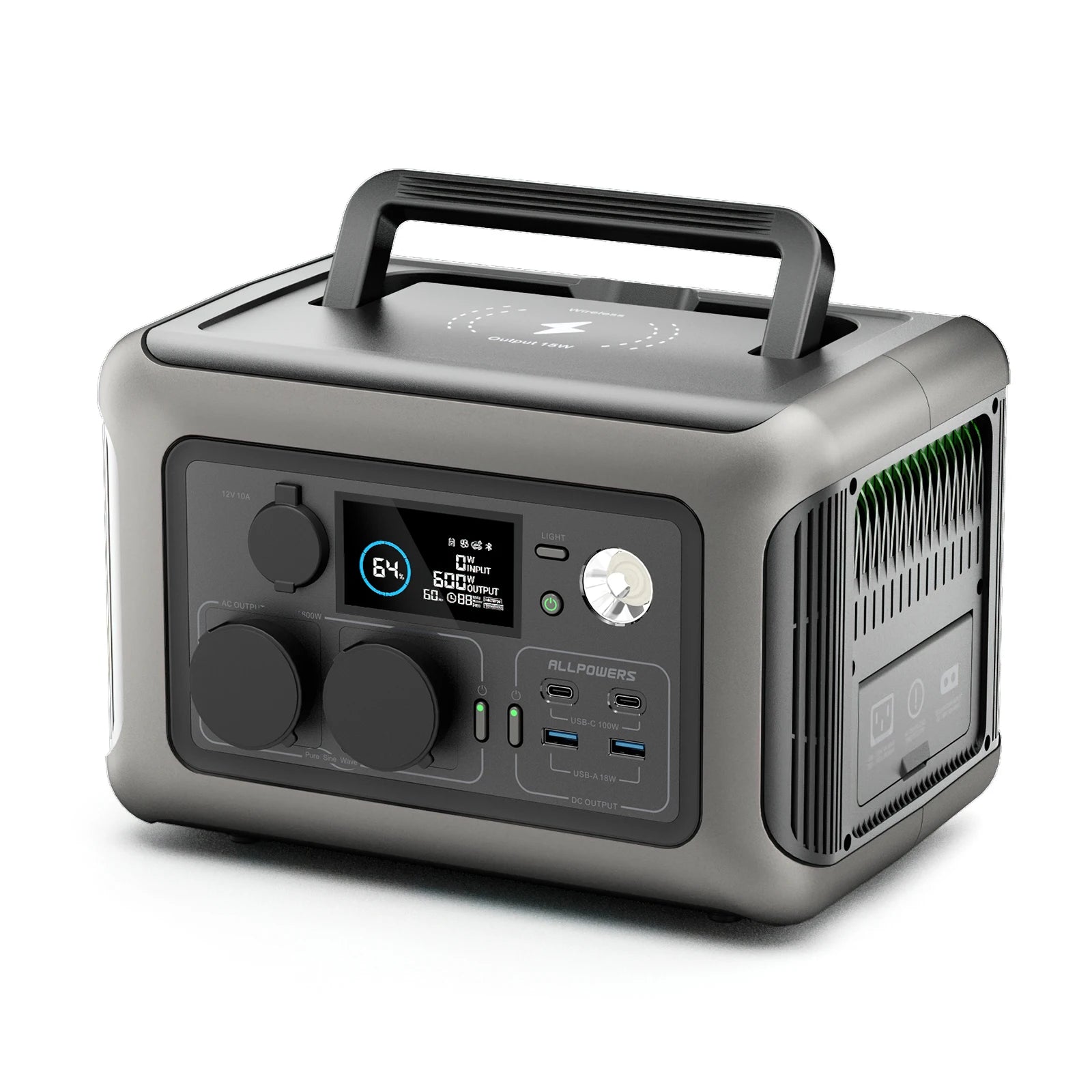 Portable Power Station 600W LiFePO4 Battery with PD Fast Charging Tidesmit