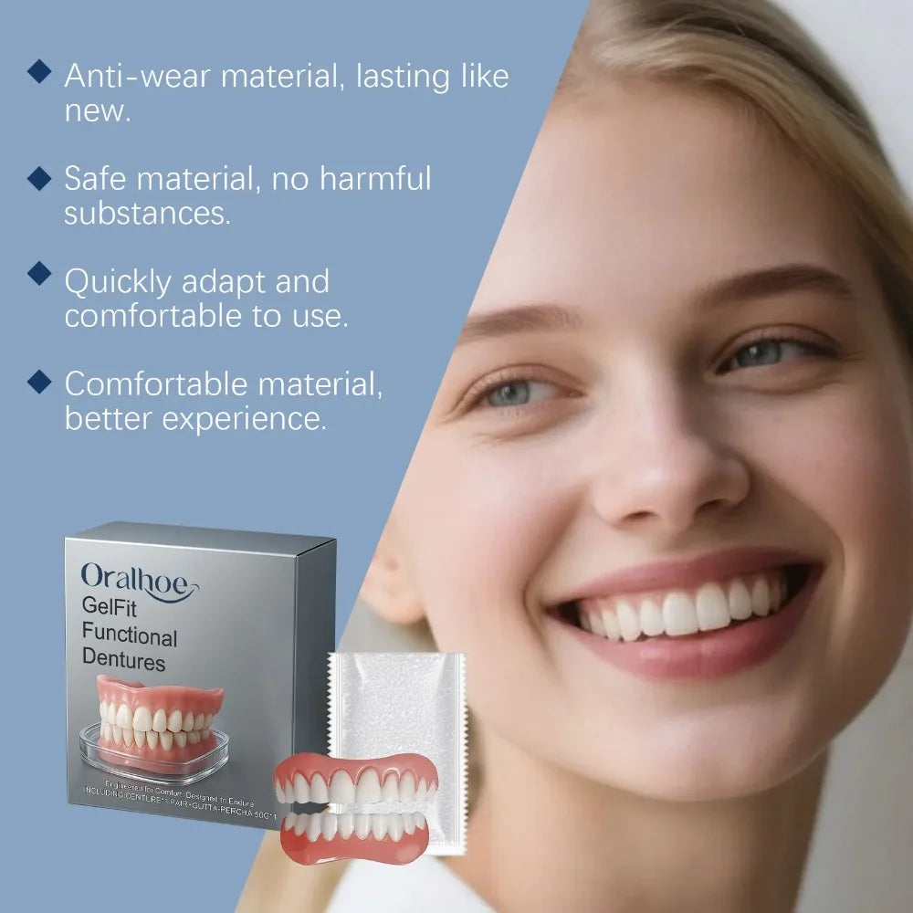 Tidesmit 2026 silicone realistic fake teeth set for gap filling and comfortable orthodontic cosmetic improvement