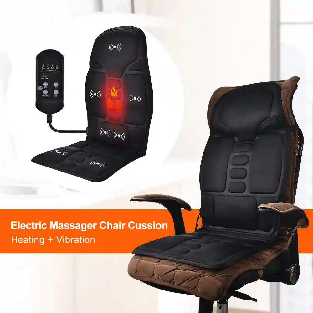 Massage Chair Pad with Heat and Vibration for Back Relief - Tidesmit Massage Roller Tidesmit