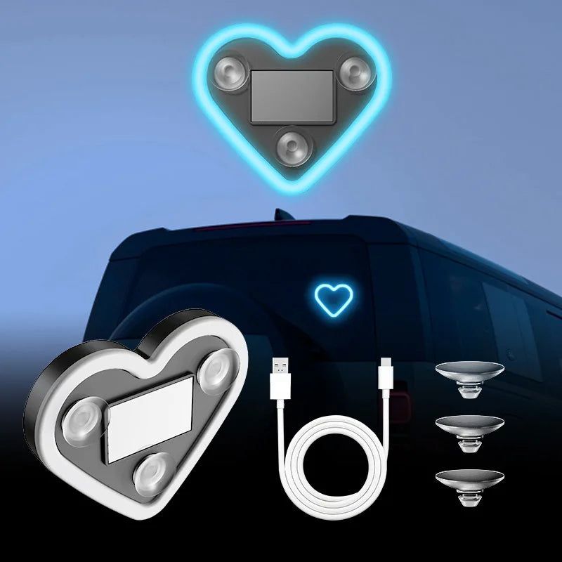 Solar Heart LED Interior Light - Wireless Ambient Atmosphere Lamp Tidesmit