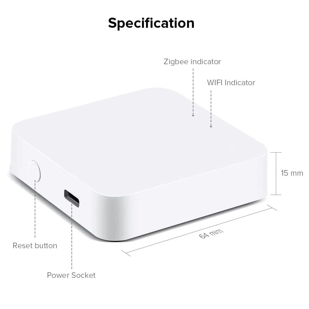 Multi-Mode Smart Gateway: Zigbee & Bluetooth Hub for Alexa & Google Home Tidesmit