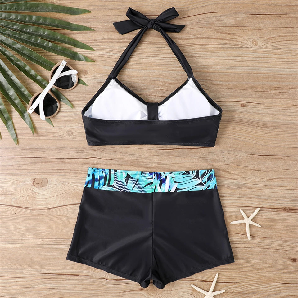 2025 High Waist Bikinis Women Sports Swimwear Print Bathing Suit Female Padded Beach Wear Bathers Swimming Swimsuit Summer