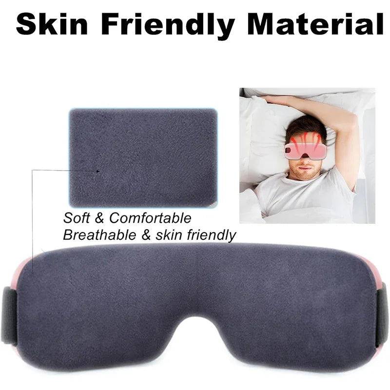 4D Eye Massager with Heat and Bluetooth - Portable Wellness Tool Relaxation Treatment Tidesmit