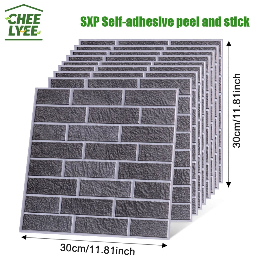 10/20Pcs Peel and Stick Tile Backsplash Thicker Design Marble Tiles 12"X12" Stick on Backsplash Self Adhesive Tiles for Any Room