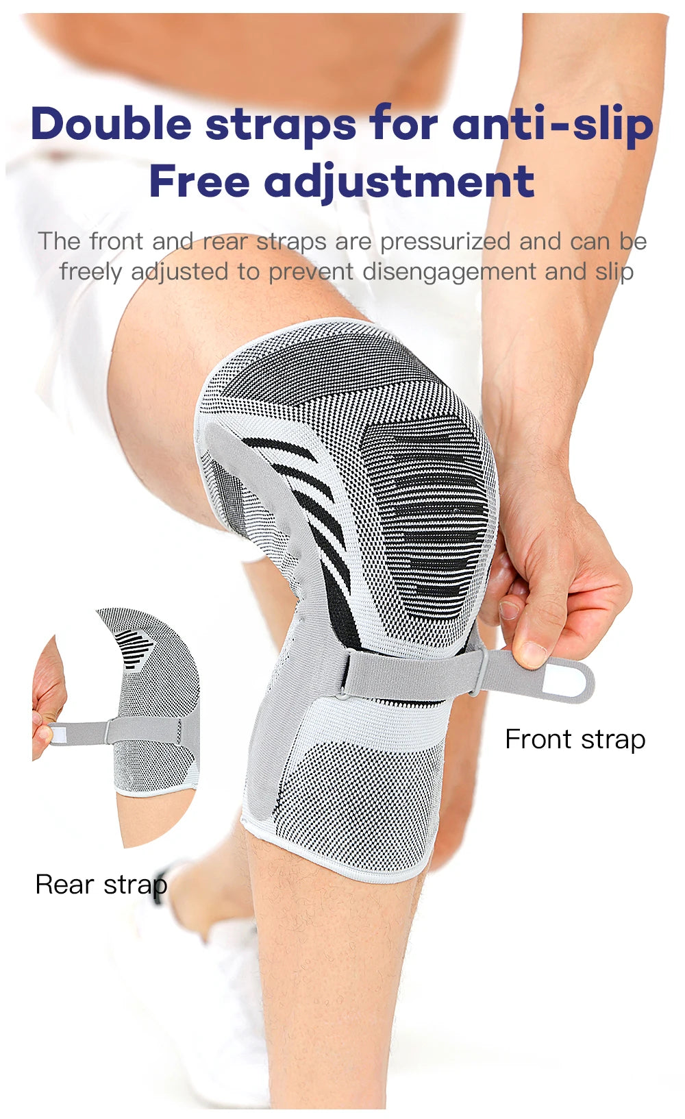 1PCS Knee Brace Support Straps Knee Compression Sleeves for Men & Women Meniscus Tear Arthritis Sports Joint Pain Relief