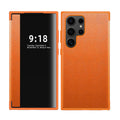 Samsung S25 Ultra Clear View Case: Military-Grade Shockproof Slim Fit Orange Tidesmit