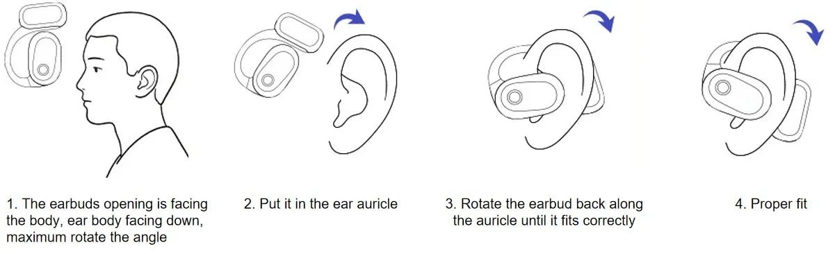 Open Ear Bluetooth Wireless Sports Headphones IPX5 by Tidesmit Tidesmit