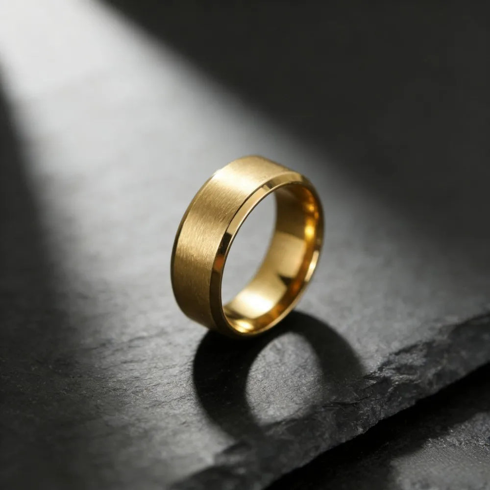Smart Health Ring: Stainless Steel Biometric Fitness & Wellness Tracker Gold Tidesmit