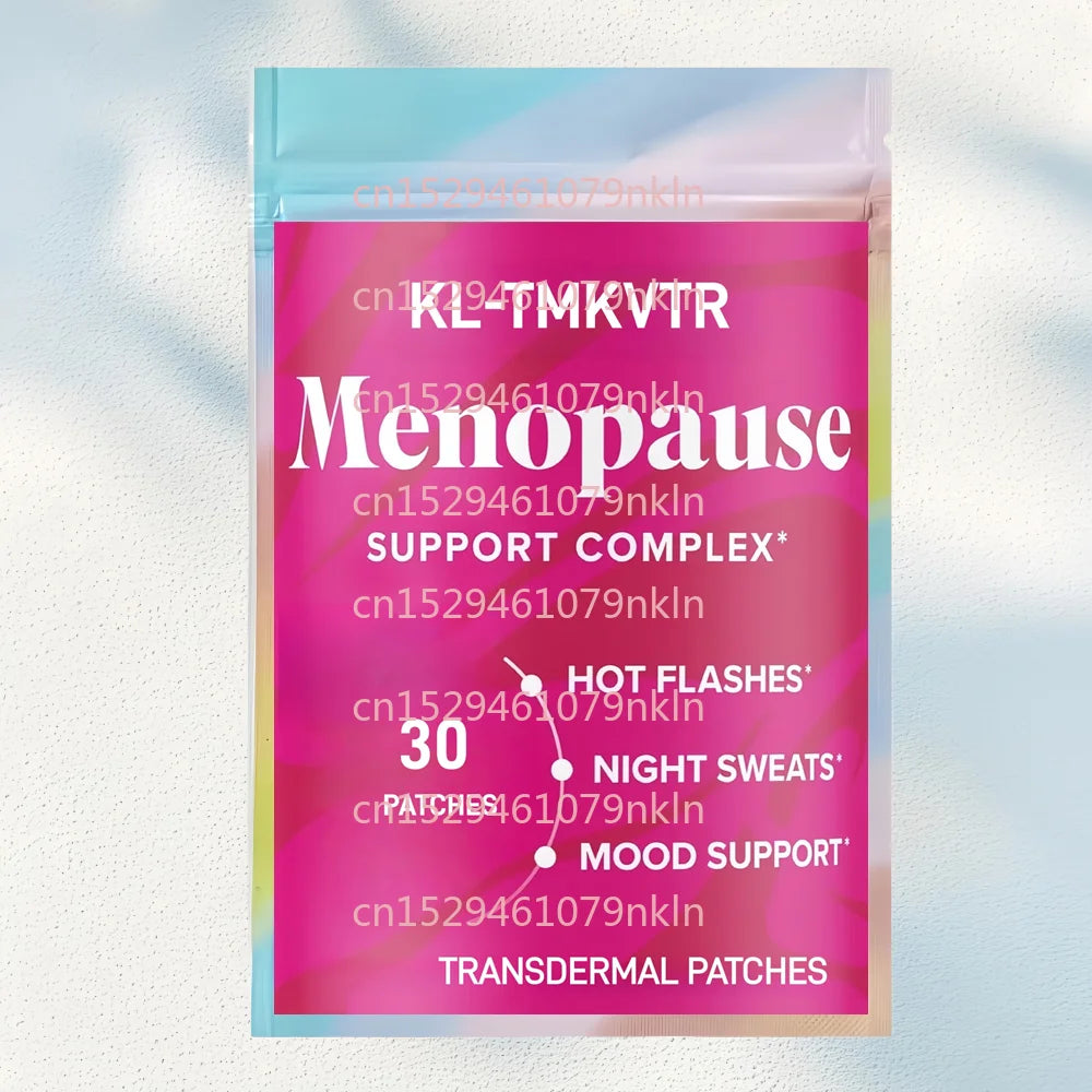 30 Patches Menopause Vitamins Transdermal Patches with Black Cohosh, Red Clover - Hot Flashes, Night Sweats & Mood Support