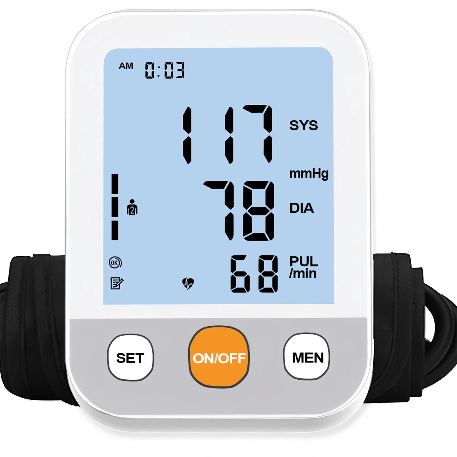Blood Pressure Monitor Tensiometer Upper Arm Automatic Digital BP Measuring Device Pulse Heart Rate Monitor