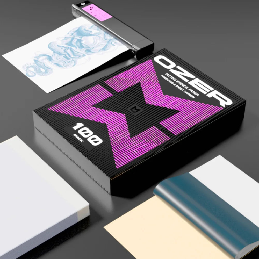 Tattoo Transfer Paper 100 Sheets A4 for Professional PMU and Tattooing Permanent Makeup Machines Tidesmit