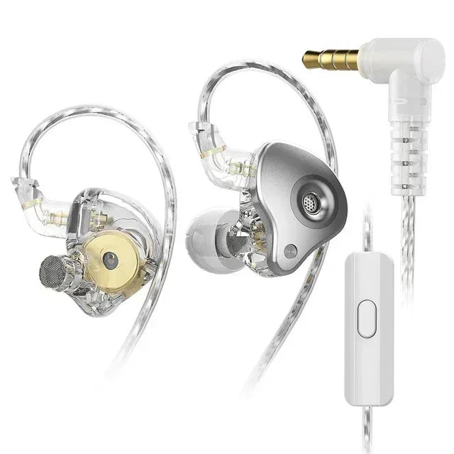 Tidesmit Venus HiFi In-Ear Monitors: Noise Cancelling Bass Audio VENUS-Silver-MIC Tidesmit