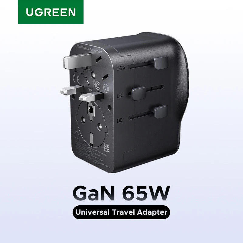 65W Universal Travel Adapter | USB-C Fast Charger by Tidesmit Tidesmit