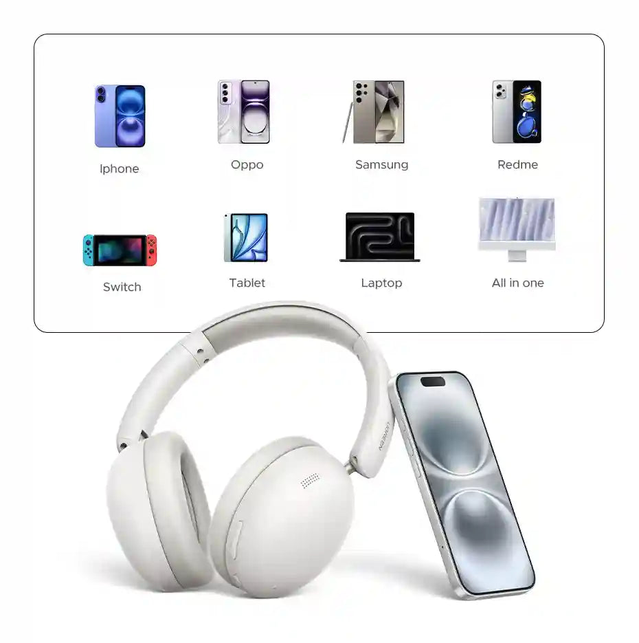 Tidesmit Wireless Over-Ear Headphones with 80H Battery and HiFi Audio Tidesmit