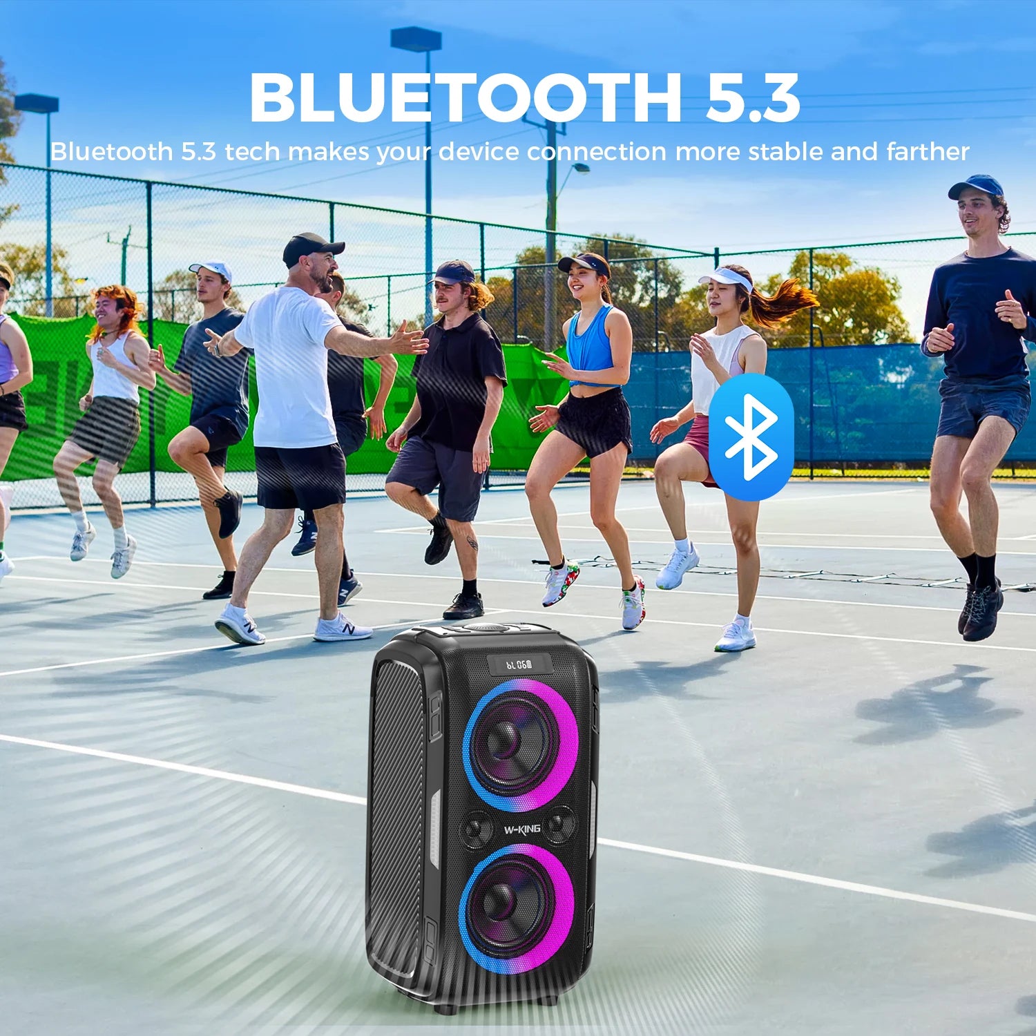 W-KING 250W PEAK Large Bluetooth Speaker Loudest/Massive 120dB/12 Custom Bass, V5.3 Big Party Boombox Portable Speaker Wireless