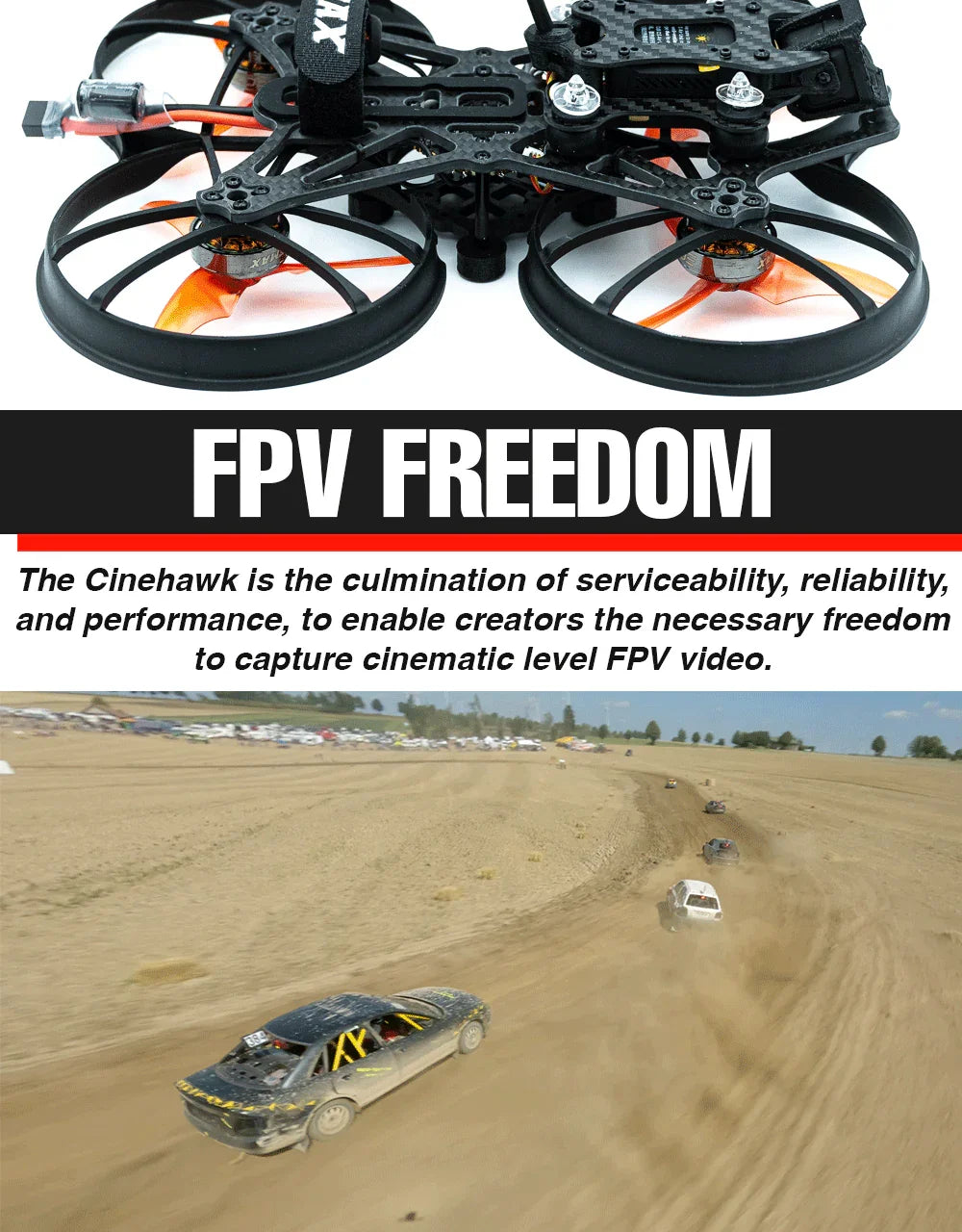 Cinehawk 3.5 Inch 4K FPV Drone with O3 Air Unit - Professional BNF System Tidesmit