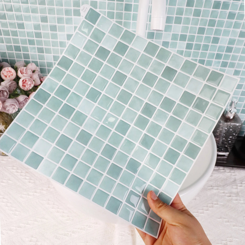 1/5pcs Brick Wall Tile Sticker Self-Adhesive Waterproof Mosaic Vinyl Wallpaper Ceramic Tile Decals Kitchen & Bathroom Decoration