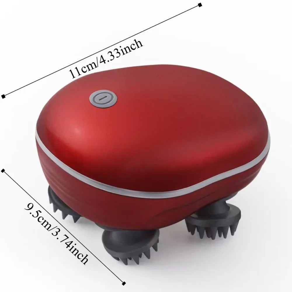 Electric Scalp Massager | Cordless Stress Relief Device for Home Spa Relaxation Treatment Tidesmit