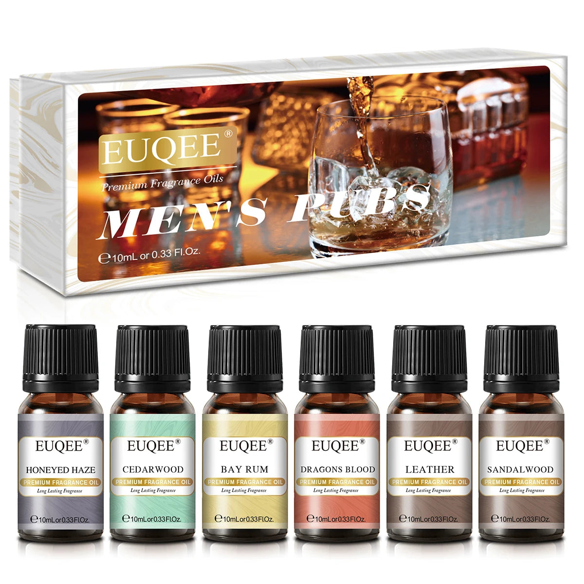 EUQEE Aromatherapy Fragrance Oil-10ml Coffee Leather Forest Pine Chocolate Coconut Cream Aroma Essential Oil For Reed Diffuser