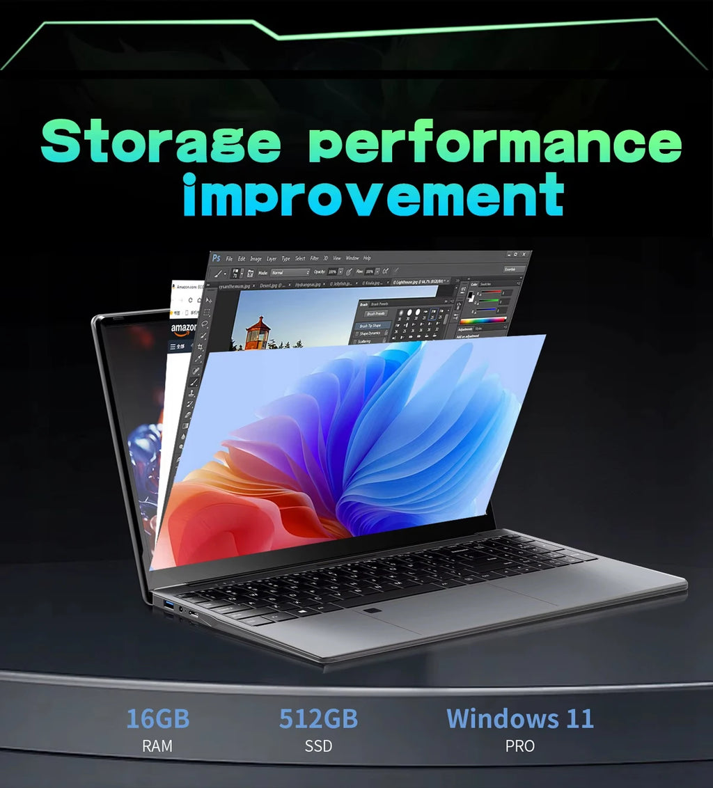 New 15.6 " Laptop Intel Core i9-10980HK 16GB RAM 1TB SSD Ultra Slim Gaming Laptop 1920*1080 Windows 11 Office Study Home Use