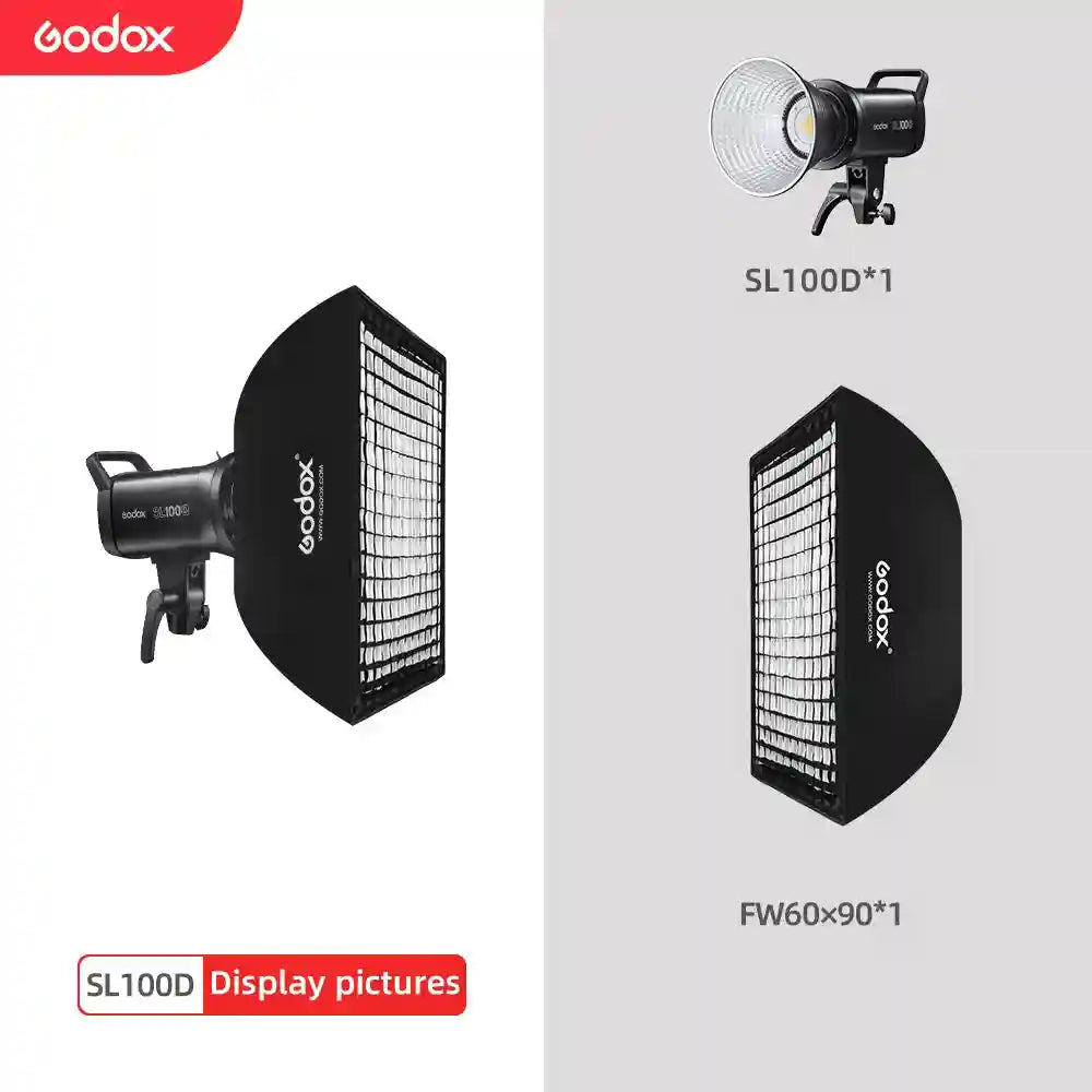 Godox SL100D LED Video Light 100W 5600K Bowens Mount Studio Kit SL100D Kit 4 Tidesmit