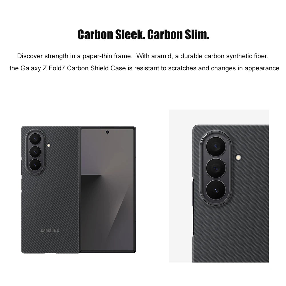 Samsung Galaxy Z Fold7 Carbon Case with Military-Grade Drop Protection Tidesmit