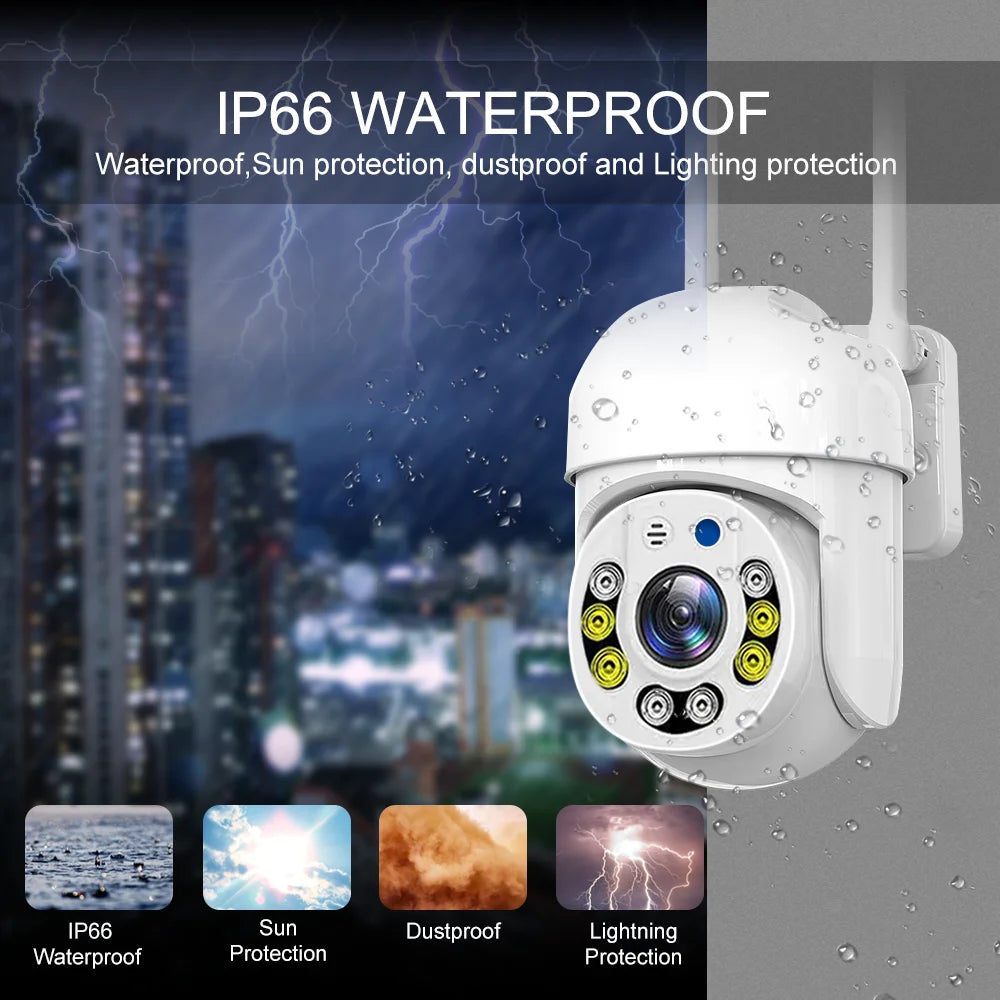 Tuya 5G Wifi Camera PTZ Outdoor waterproof Home Security-protection Color Night Vision Audio Surveillance Human Motion Detection