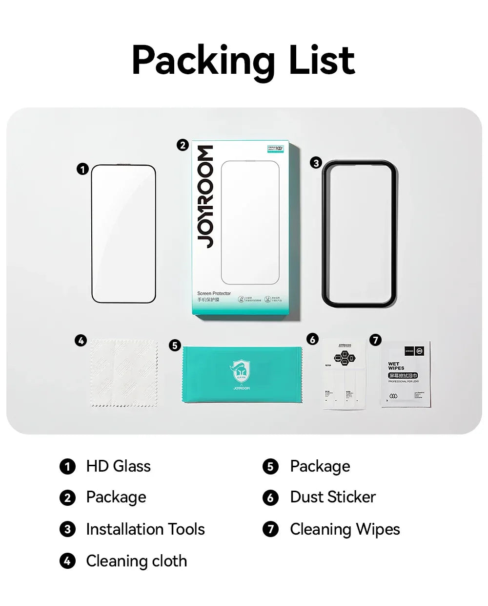 iPhone 17 Pro Max Screen Protector - HD Tempered Glass 9H Hardness Tidesmit