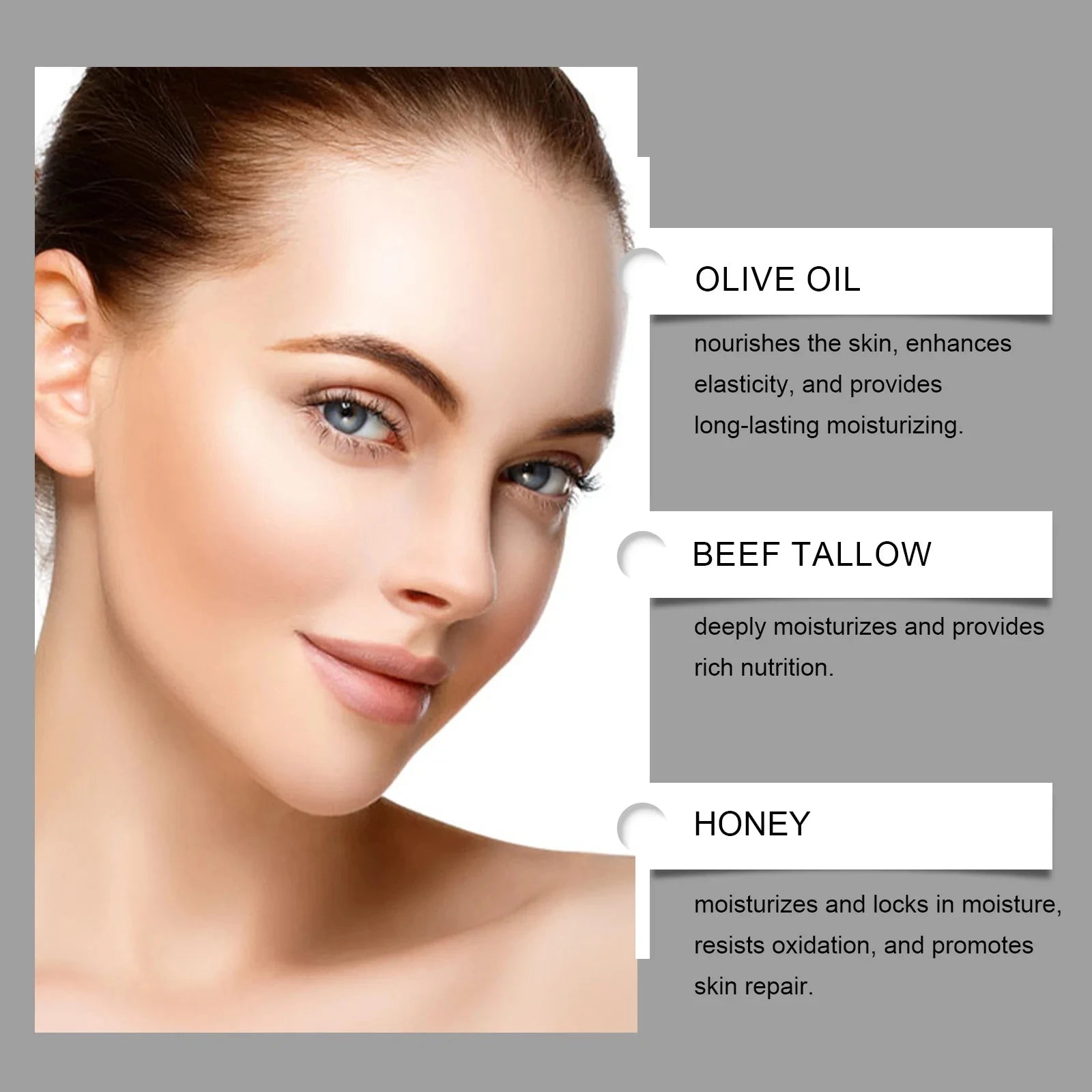 Tallow Honey Balm Firming Nourishing & Hydrating Skin Care Smoothing Soothe Skin Improves Elasticity Tallow Honey Moisturizer