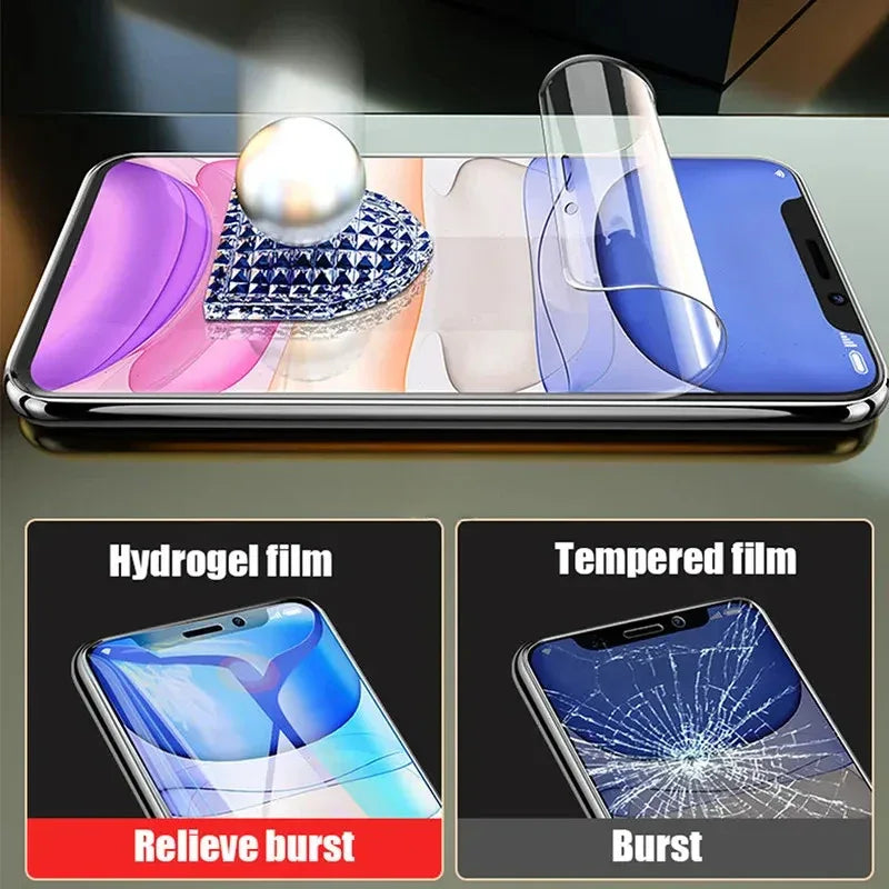 Hydrogel Screen Protector for iPhone - 4-Pack Case-Friendly HD Film Tidesmit