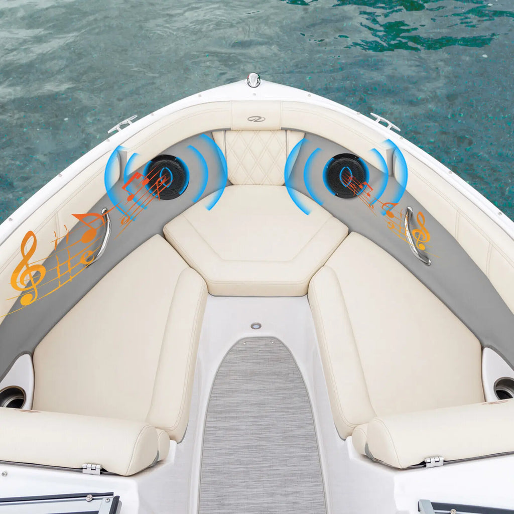 Herdio 4'' 160W 2PCS Waterproof Ceiling Marine Speaker Surround Sound Speaker For Kitchen Bathroom Yacht Outdoor Boat Home
