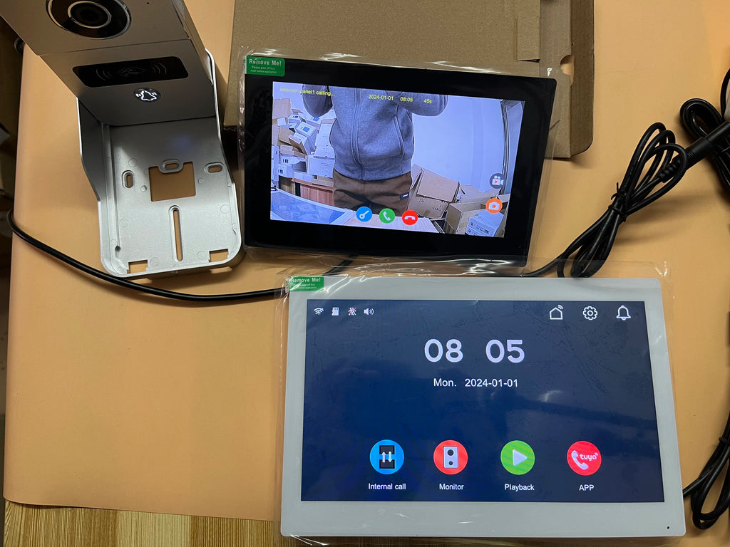 New 4-Wire TUYA Smart Video intercom doorbell Wired 1080P Waterproof Camera 5G WIFI 7/10inch IPS Touch Screen Support IP CCTV