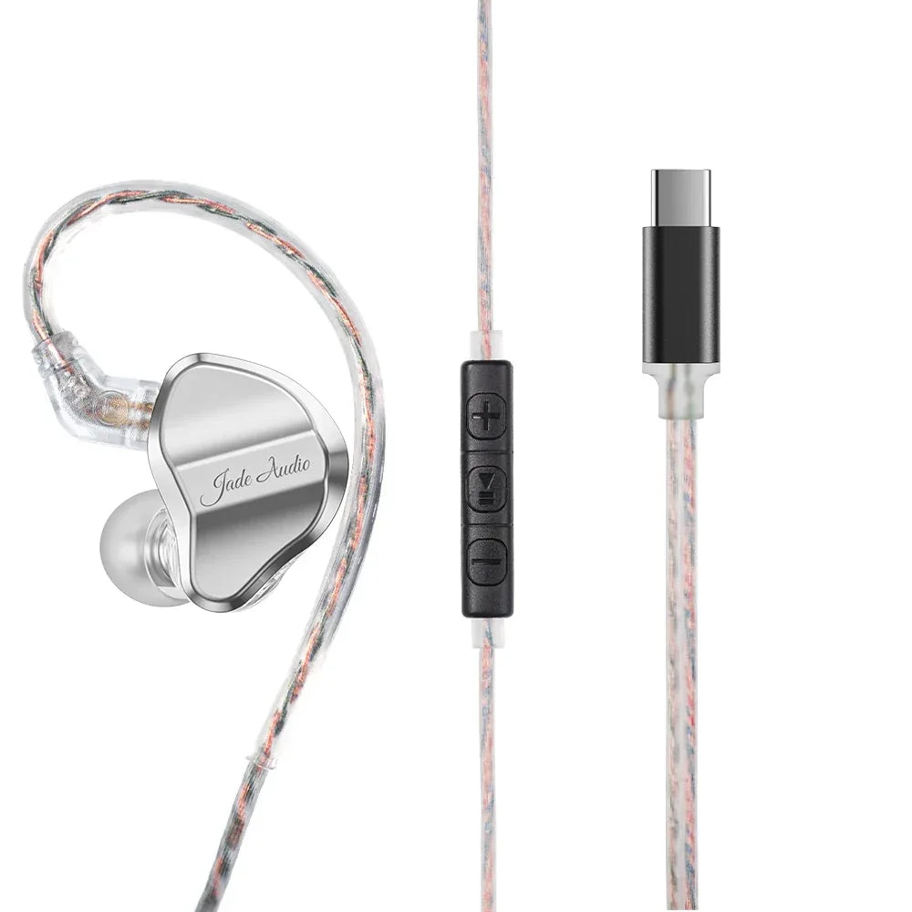 Tidesmit Wired Bass Gaming Earbuds with Mic | Type C & 3.5mm Options Type C Silver Tidesmit