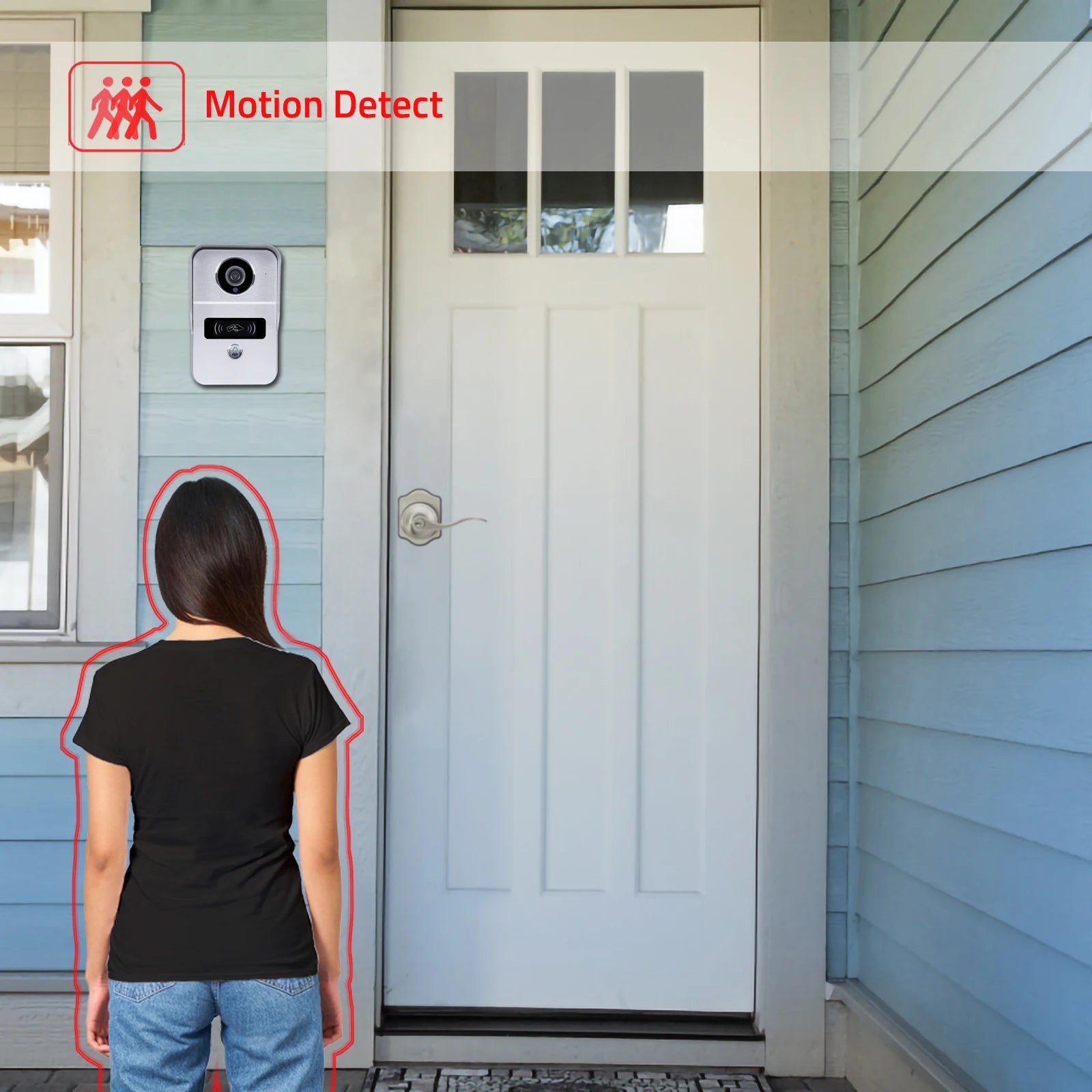 Wireless Wifi Video Doorbell System, 1080P Doorphone Door Camera, 7 Inch Touch Screen, Video Intercom 32GB Card for Home 4 Wire