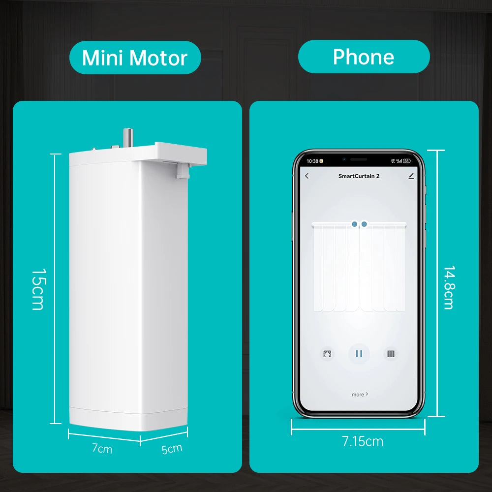Smart Curtain Motor WiFi Zigbee Silent Electric Track - Tidesmit Tidesmit