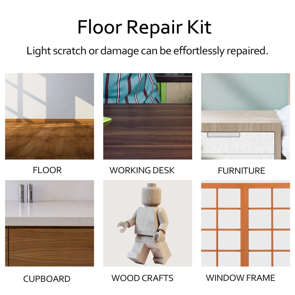 Home Household Laminate Repairing Kit Diy Multifunctional Floor Wood Board Repairs Tool Scratches Mending 11 Wax Blocks