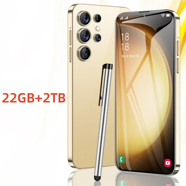 Silicone Case for S27 Ultra: Military-Grade Shock-Absorbing Protection Gold 22GB 2TB Tidesmit