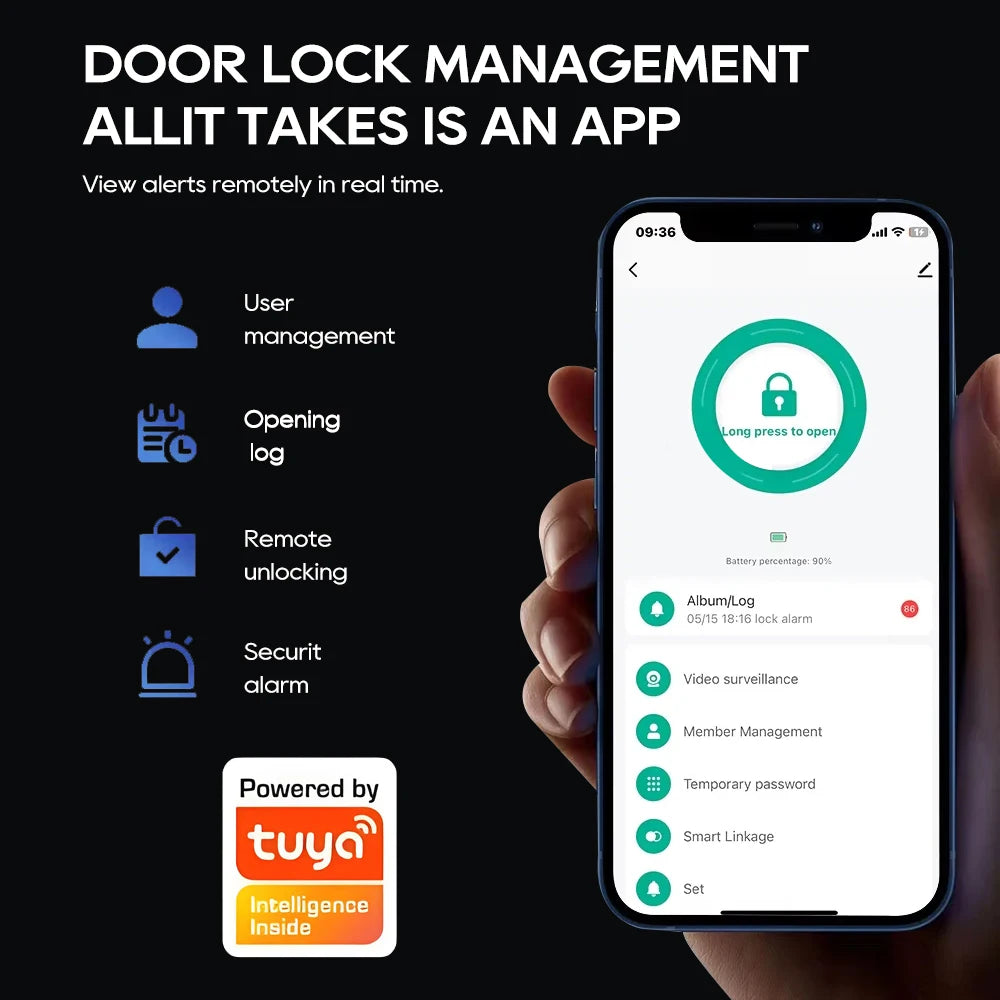 SANKESONG 3D Face Recognition Fingerprint Smart Door Lock WiFi Camera Electronic Lock Digital Electronic Key IC Card APP Unlock