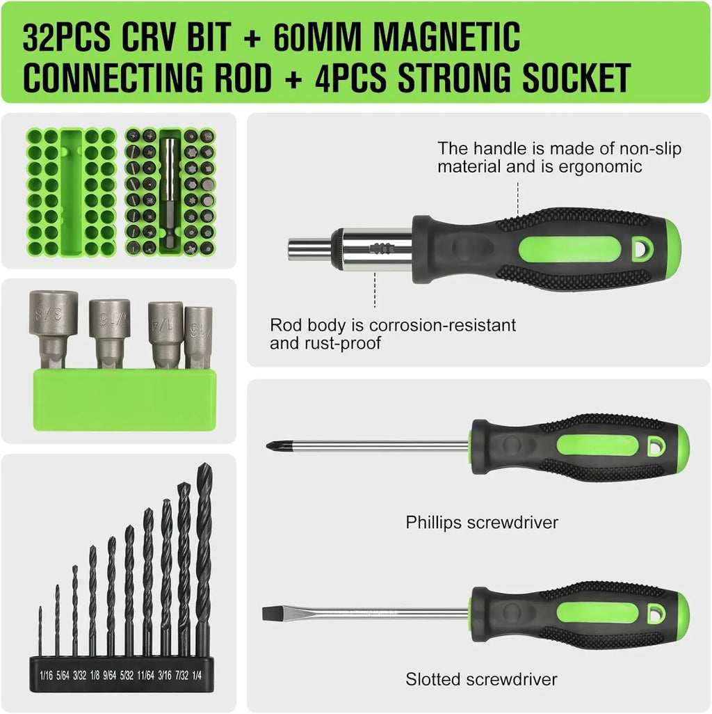GALAX PRO 70Pcs Tool Kit, Durable Carbon Steel Tool Set with Storage Bag for DIY, Home, Garage, Car, and Hobbies