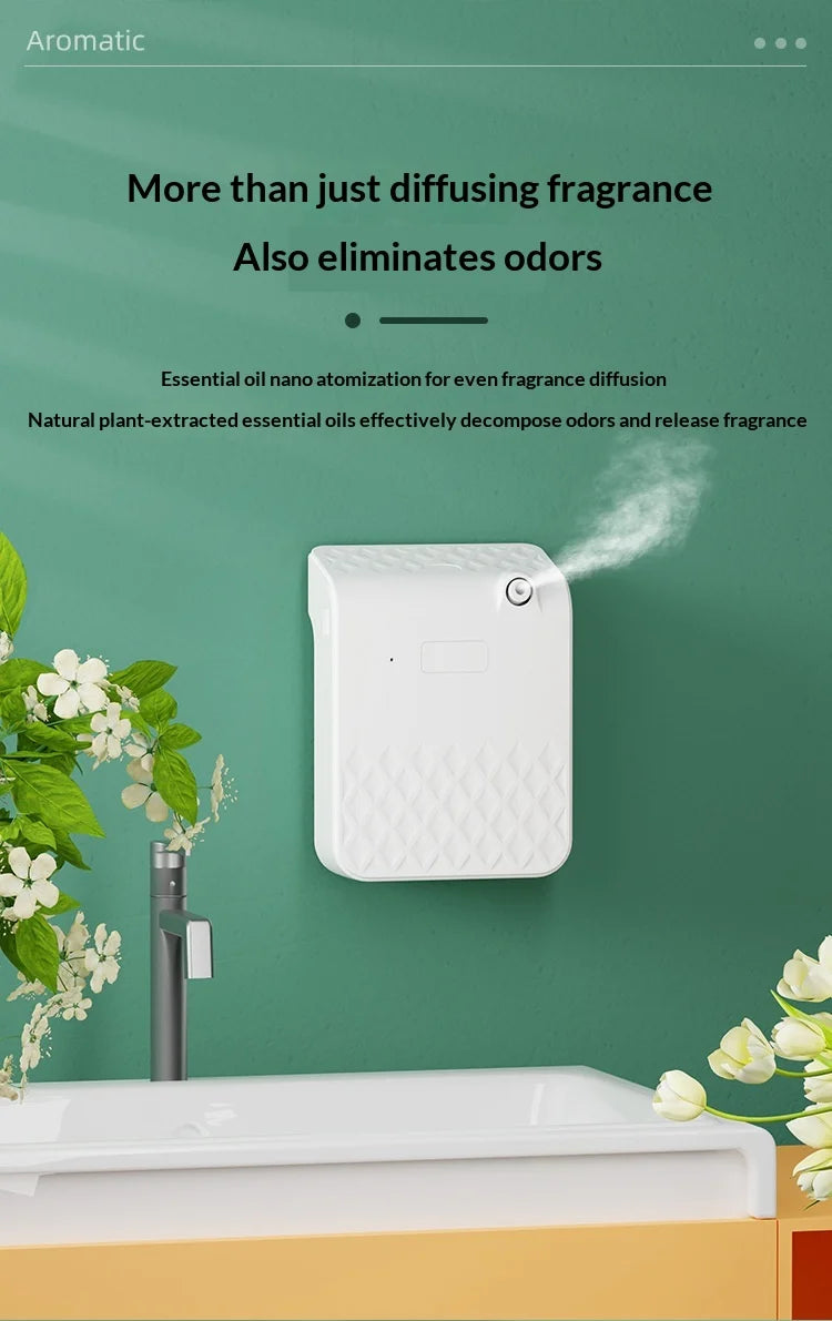 Professional Home Aroma Diffuser 140ML Waterless Essential Oil Diffuser Smart Wall Mounted  Scent Fragrance Diffuser  for Home